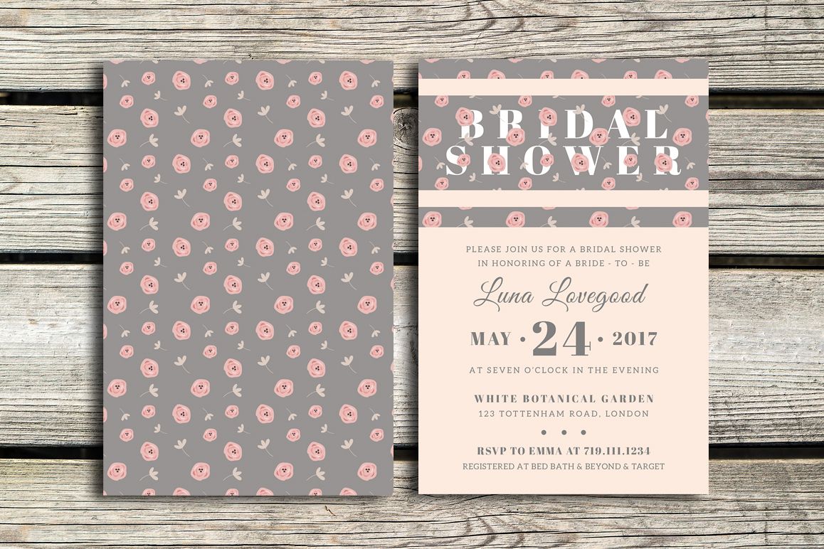 Floria - Bridal Shower Invitation example image 1
