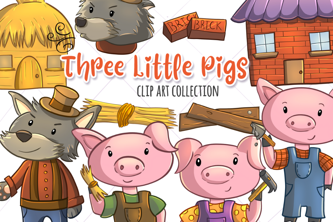 Three Little Pigs Clip Art