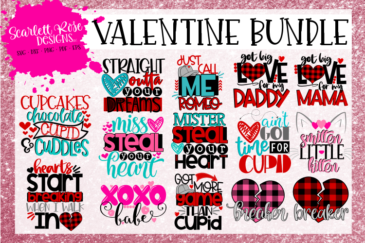 The Valentine Bundle - Valentine's Day SVG Bundle example image 1