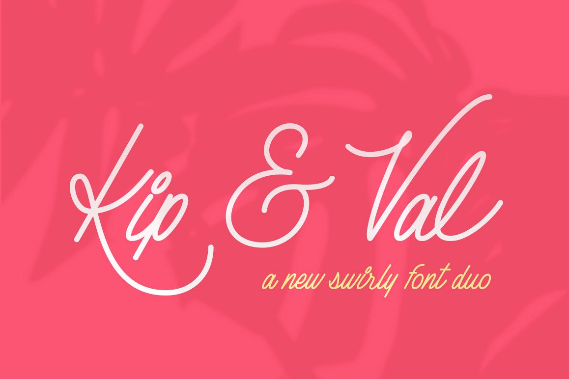 Kip & Val Script Font Duo example image 1