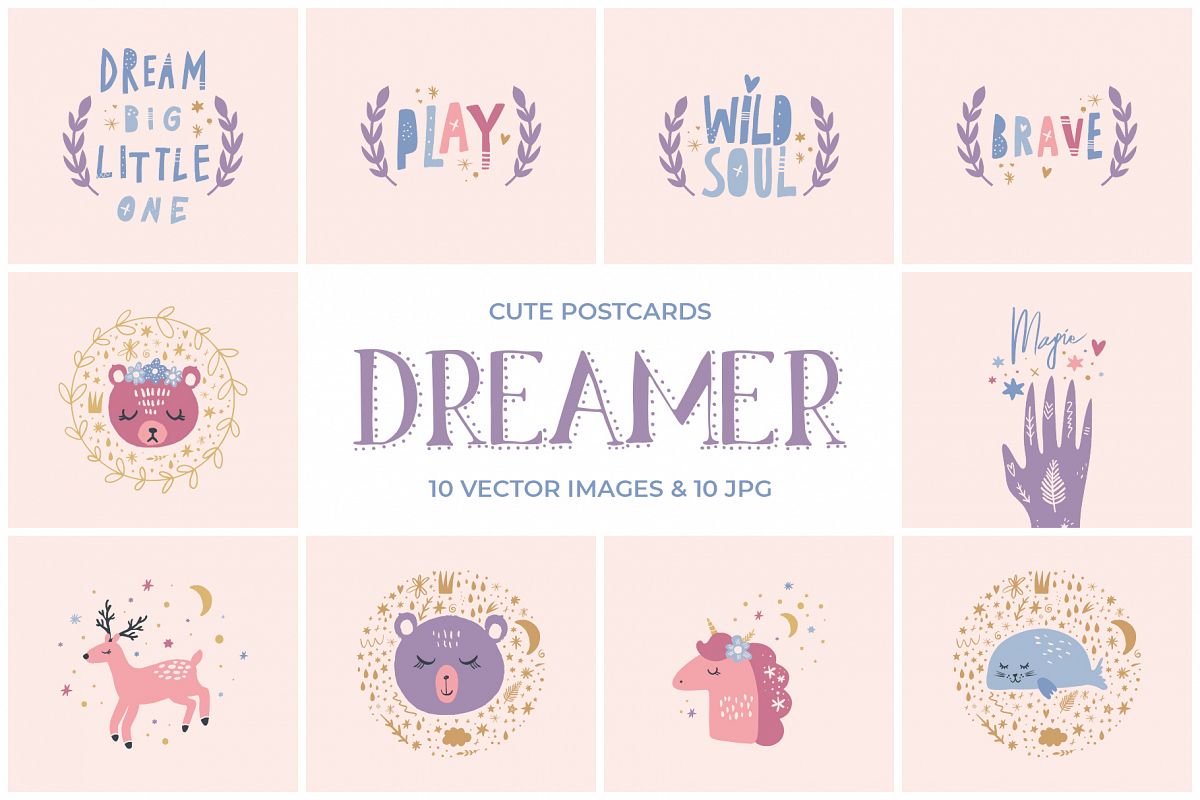Magical nursery clip art set example image 1