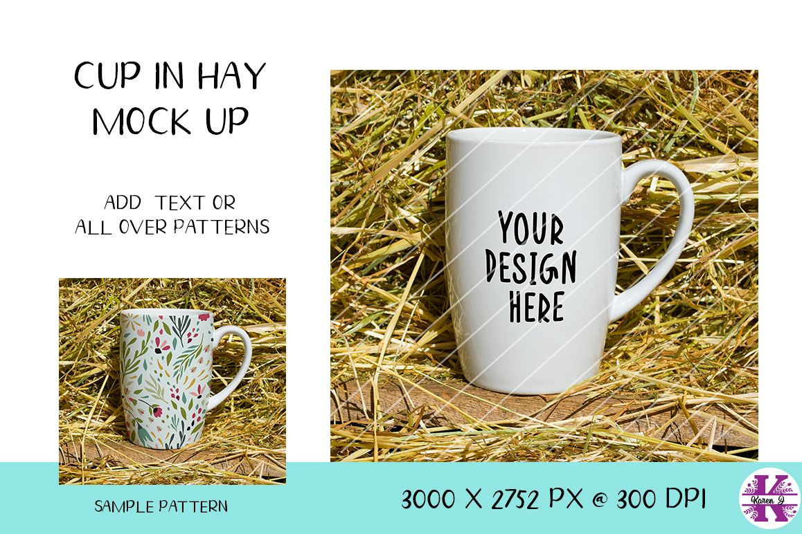 Cup in Hay - Mock Up example image 1