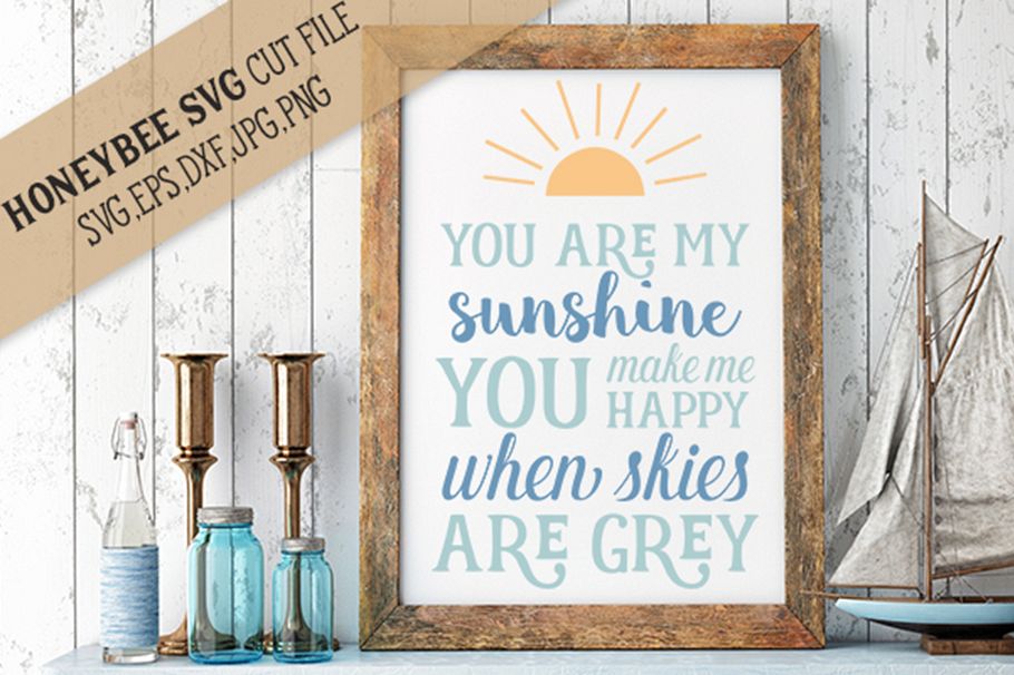 You Are My Sunshine Subway Art svg example image 1