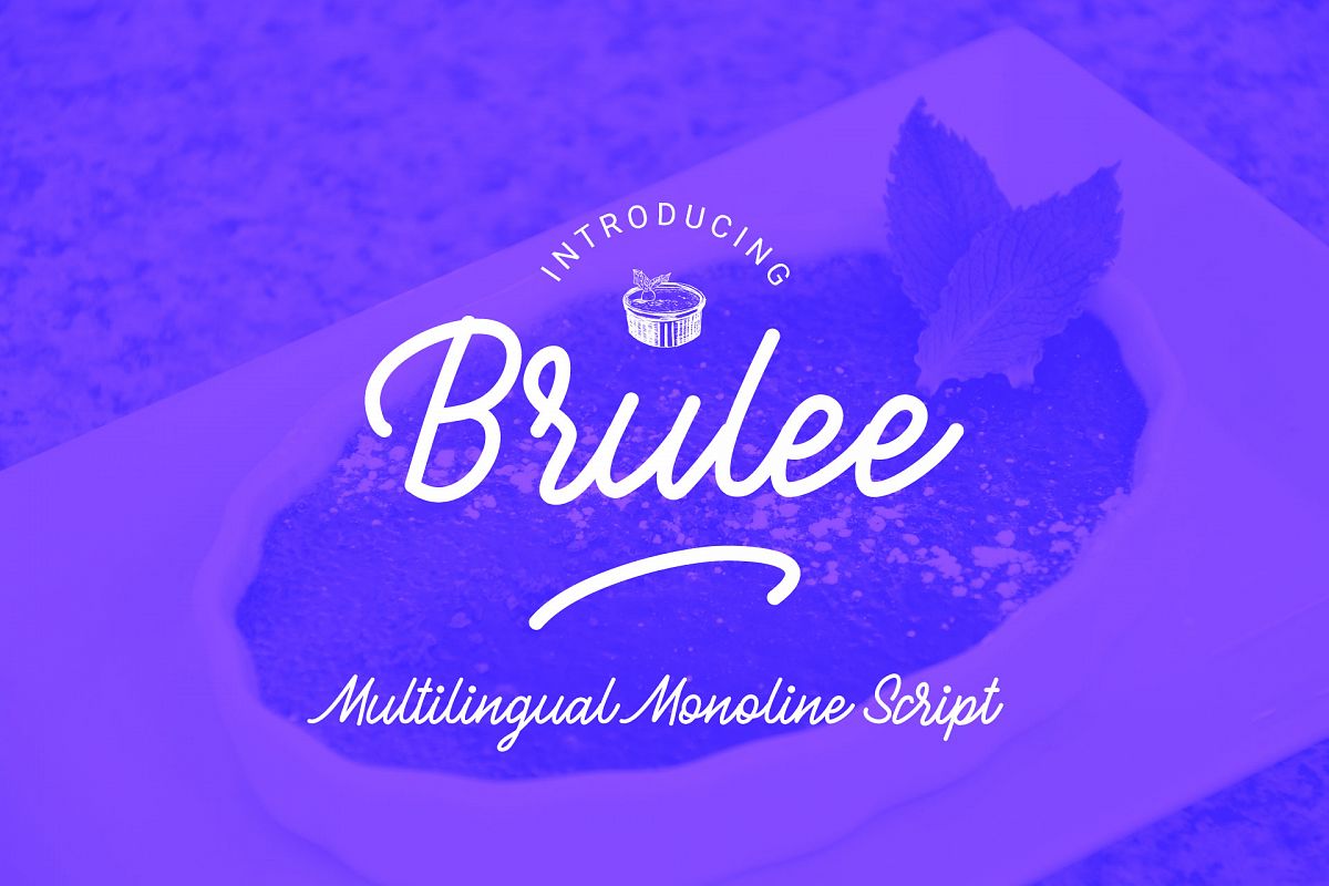 Brulle monoline font example image 1