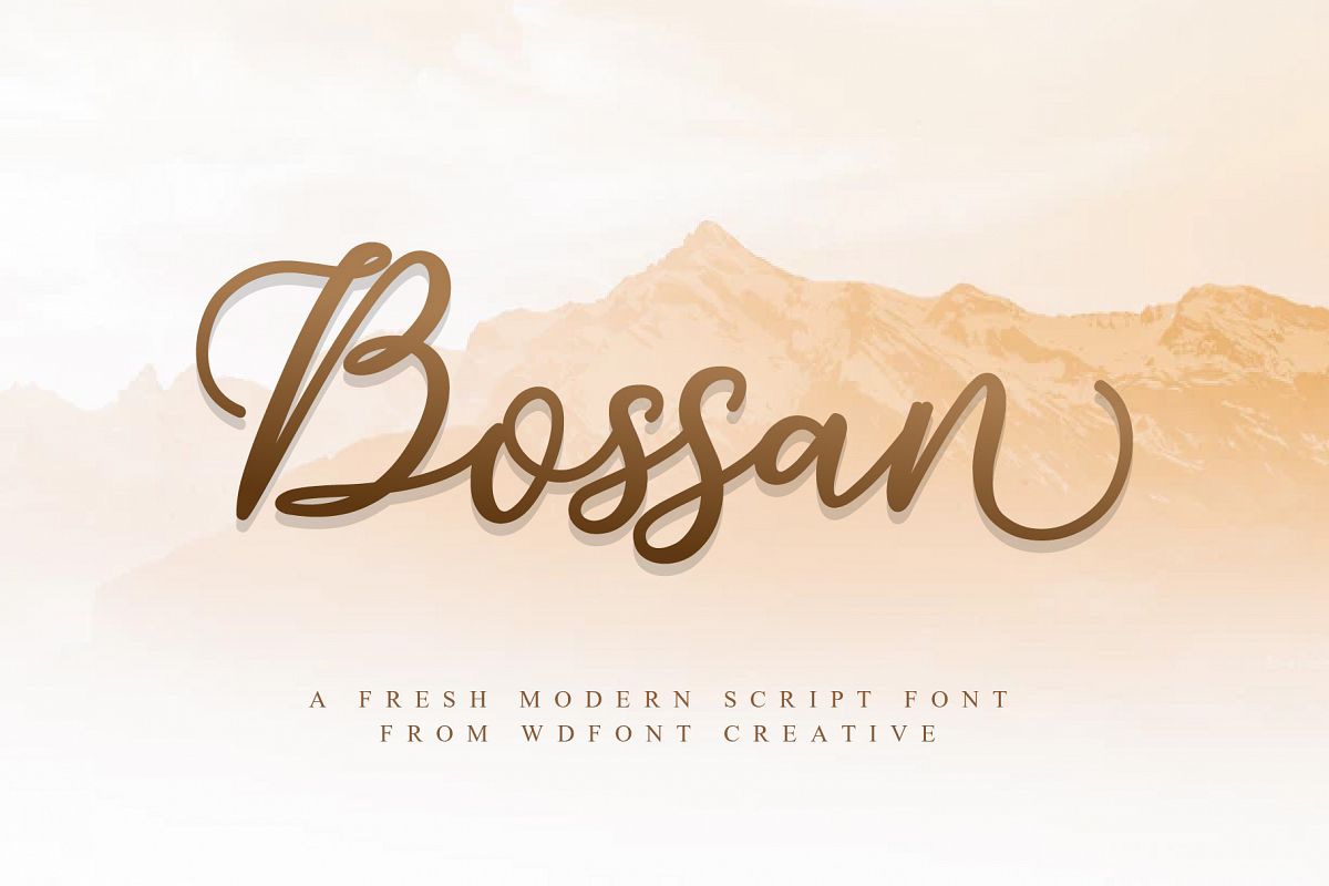 Bossan | A Fresh Modern Script example image 1