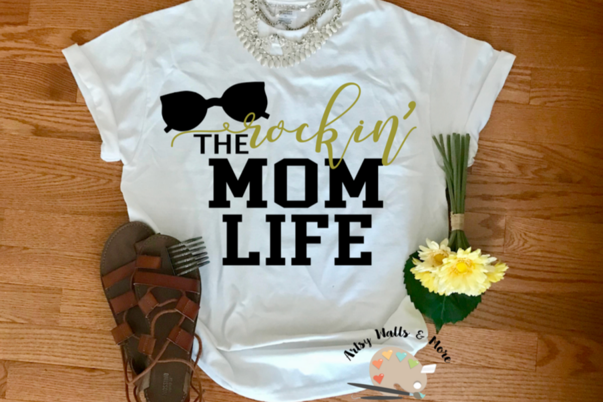 Rockin' the mom Life svg cut file mommy svg New mom svg example image 1