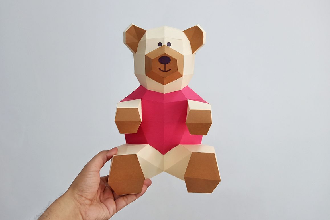 teddy bear paper craft