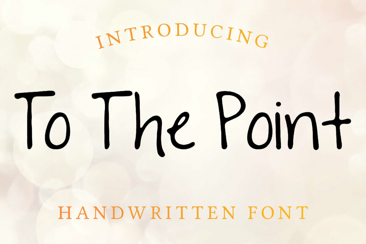 To The Point Hand Lettered Sans Serif Font example image 1