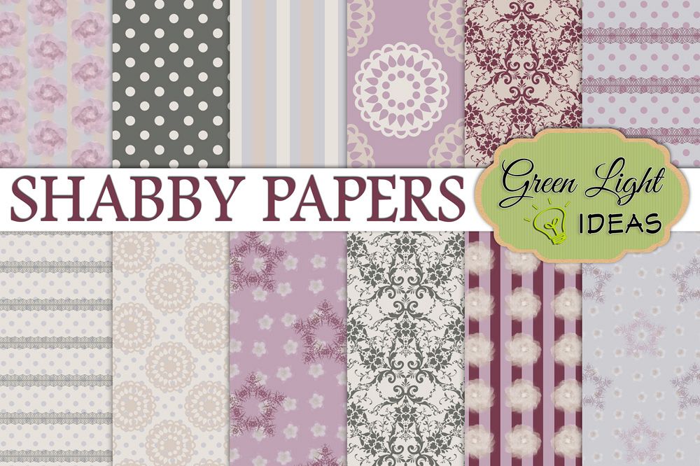 Shabby Digital Papers example image 1