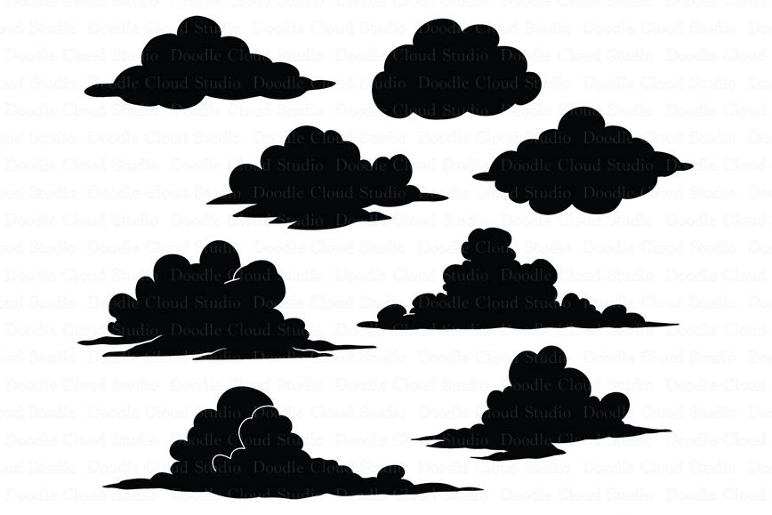 Download Clouds SVG files for Silhouette Cameo and Cricut. Clouds Weather svg & png, Cartoon Clouds ...