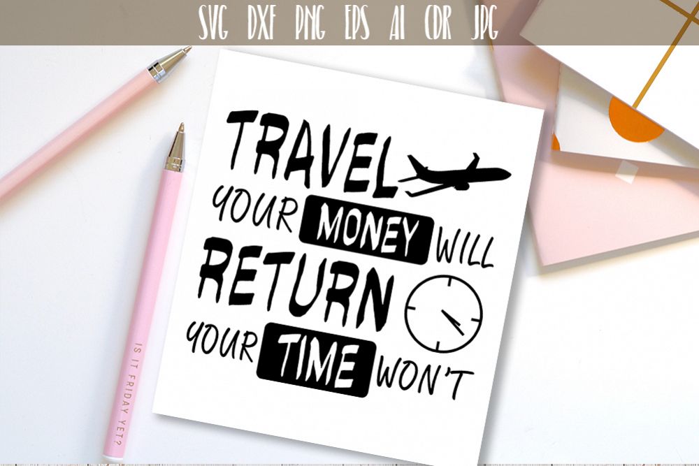 Travel SVG Adventure Quote Vector Typography example image 1