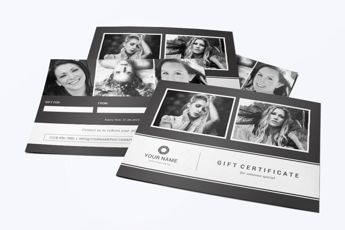 Photography Gift Certificate Template example image 1