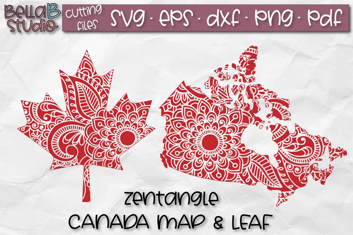 Download Zentangle SVG, Canada SVG, Canadian SVG, Canada Map, Leaf ...