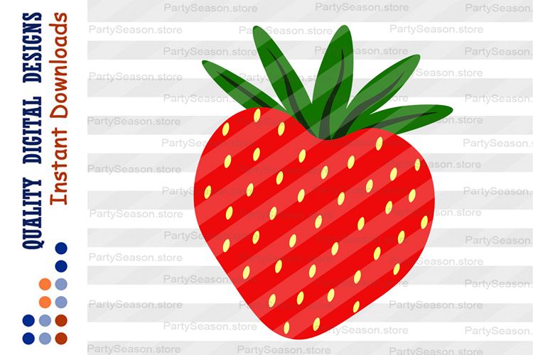Strawberry Clipart Valentines day decor Love example image 1
