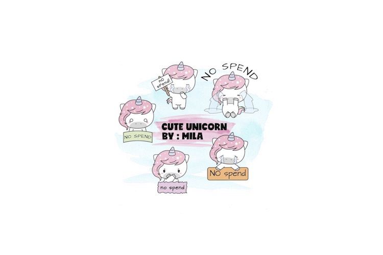 KAWAII UNICORN CLIPART BUNDLE PNG example image 1