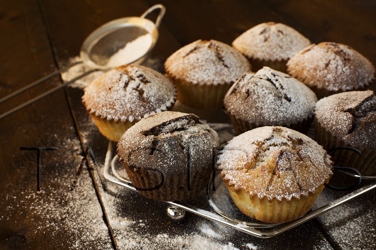 Muffins on metal stand example image 1