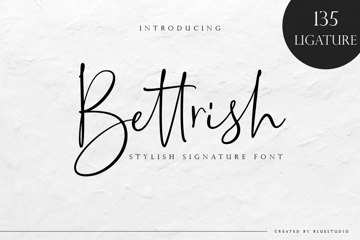 Bettrish // Stylish Signature Font example image 1
