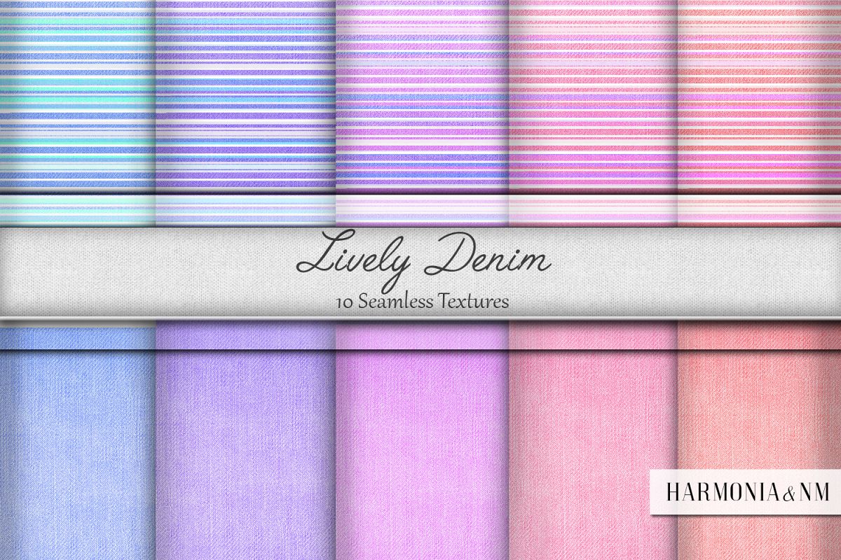 Lively Denim 10 Seamless Textures example image 1