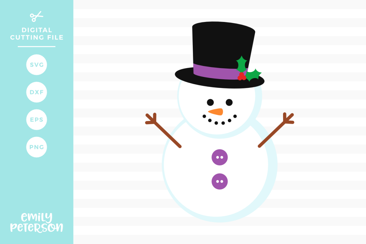 Snowman SVG DXF EPS PNG example image 1