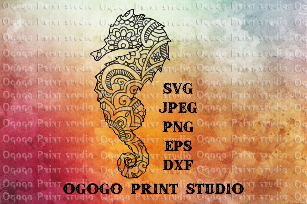 Download Seahorse SVG, Zentangle SVG, Doodle Art, Mandala svg ...
