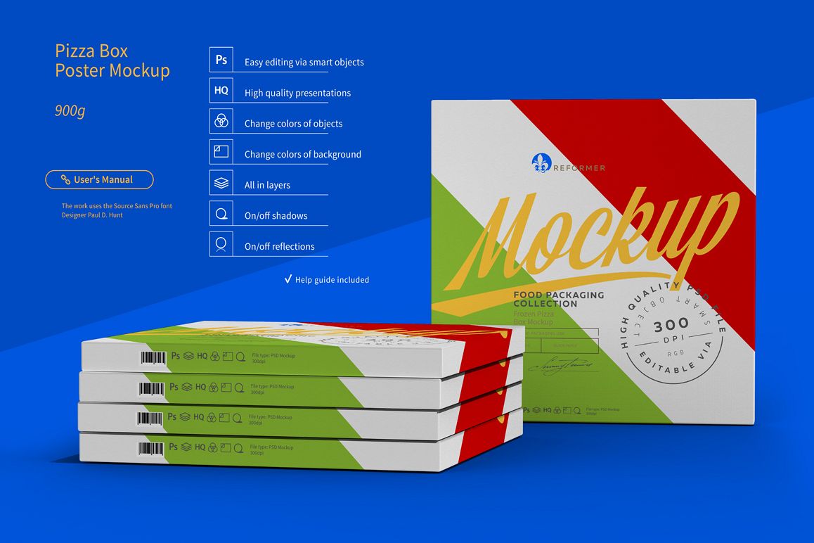 Pizza Box Poster Mockup example image 1