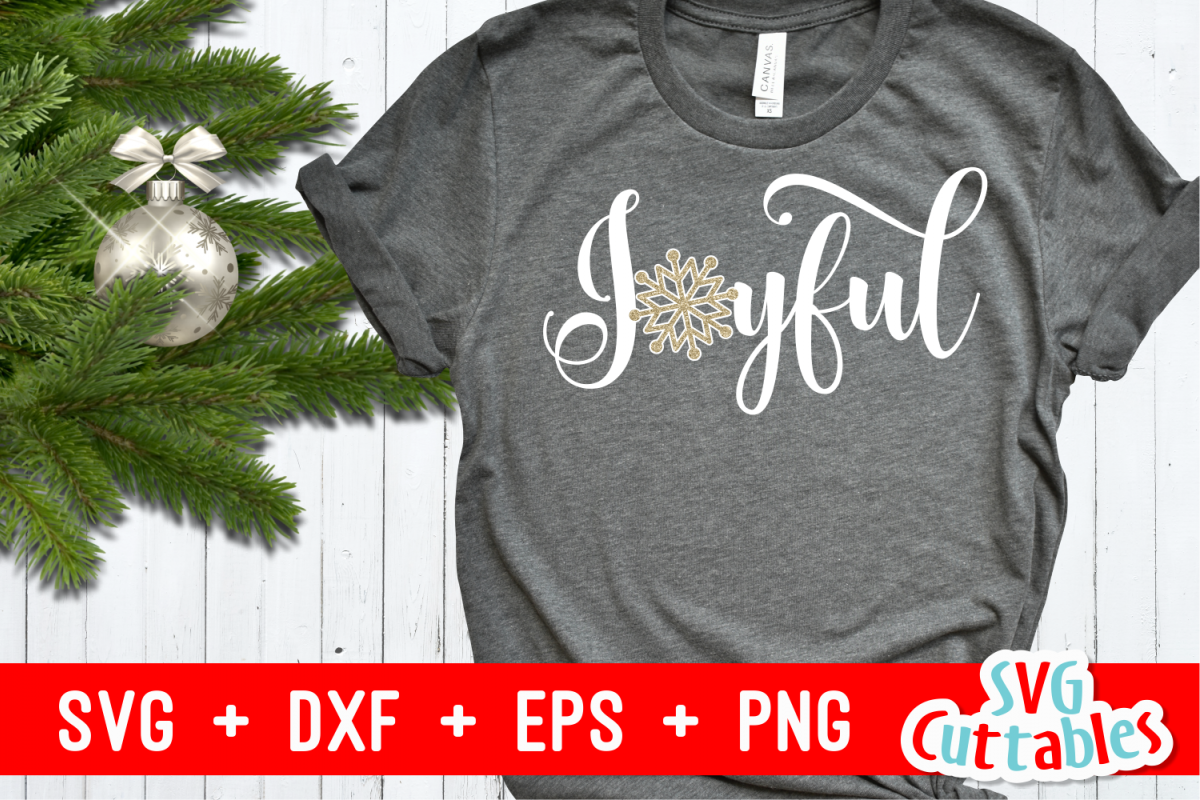 Joyful |Christmas Cut File example image 1