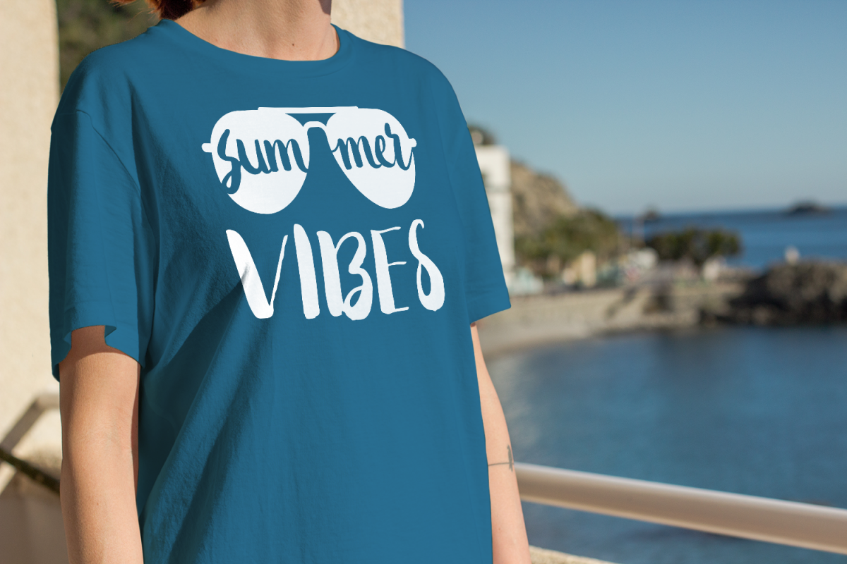 Summer Vibes Aviator Sunglasses SVG Design example image 1
