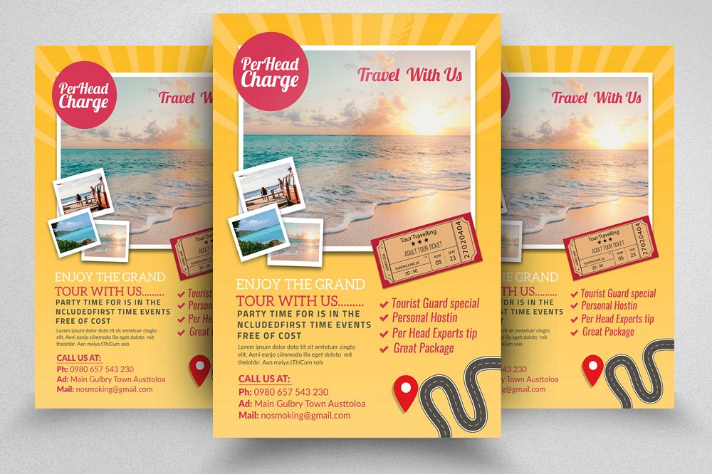Tour & Holidays Flyer Template example image 1