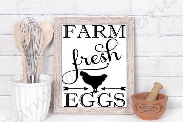Farm Fresh Eggs SVG example image 1