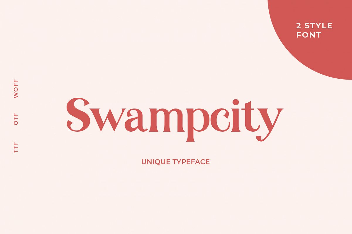 Swampcity typeface example image 1