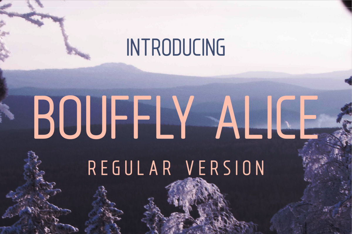 Bouffly Alice Regular Versionl Elegant font sans serif example image 1
