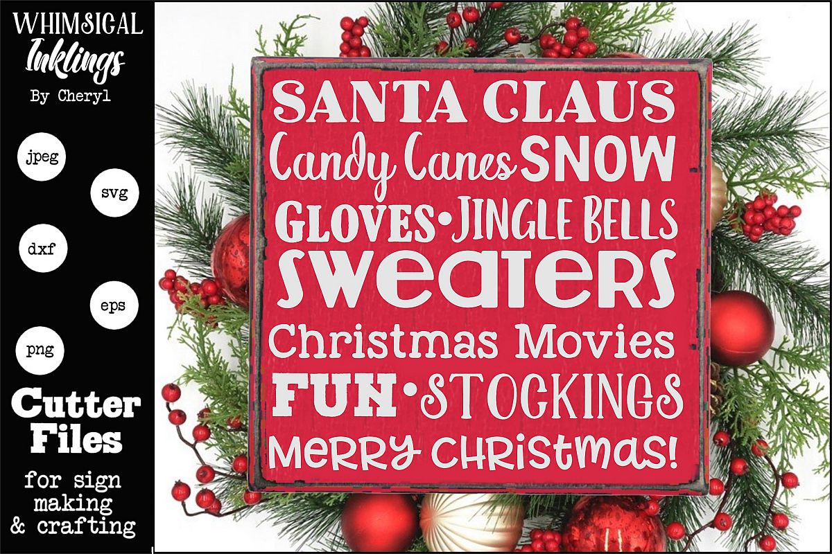 Christmas Joy Collage SVG example image 1