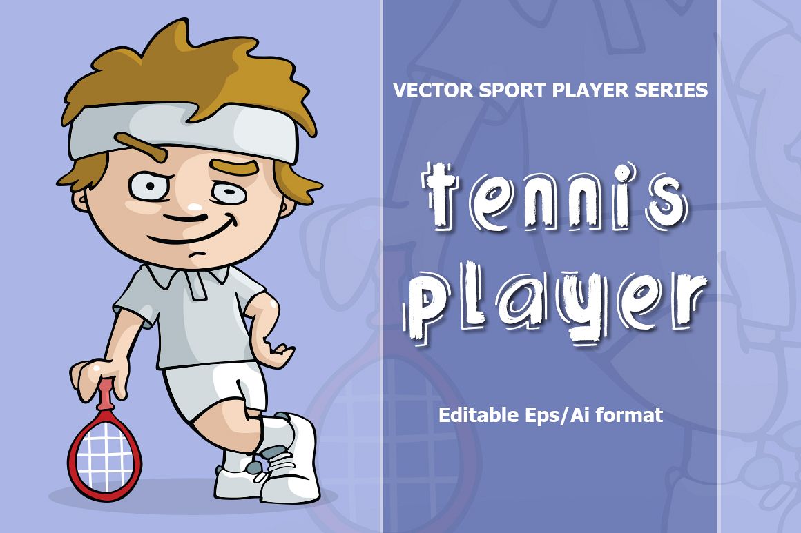 VECTOR tennis player example image 1