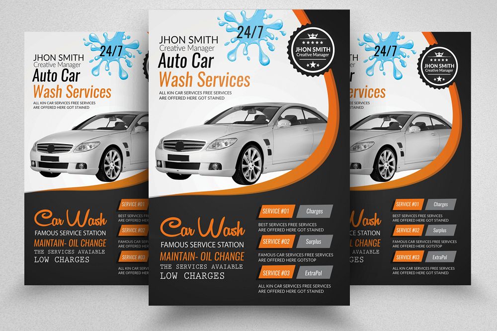 car wash service flyer template car dealer flyer template