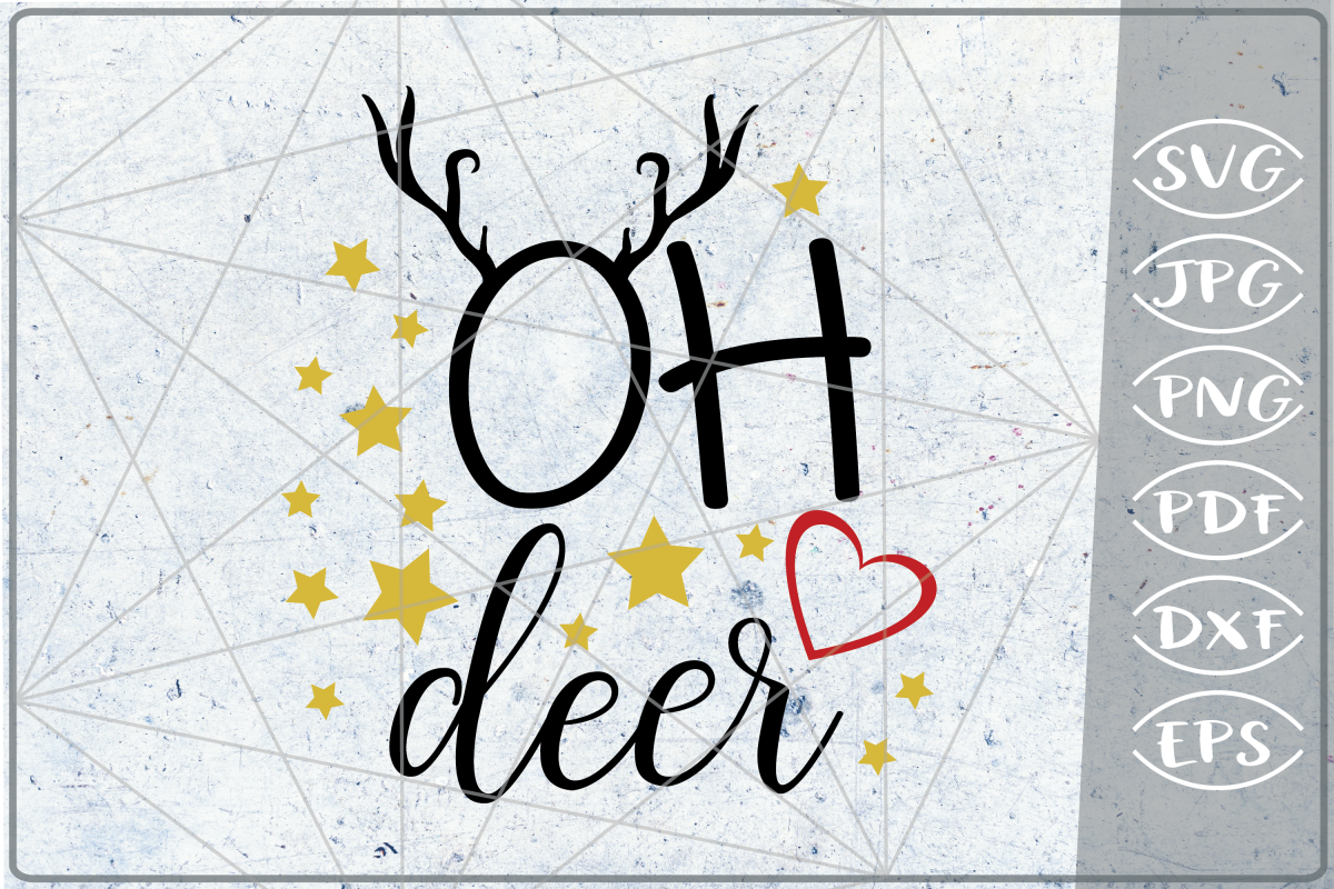 Oh Deer SVG Reindeer Quote SVG Merry Christmas Quote example image 1