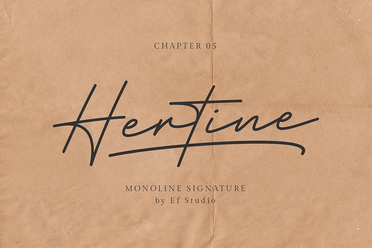 Hertine - Monoline Signature example image 1