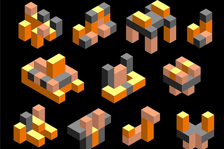 Isometric abstract geometric example image 1