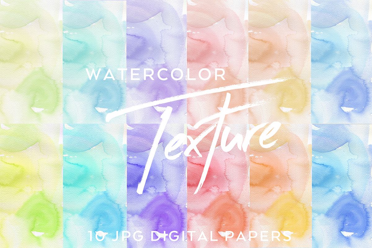 10 Pastel Watercolor Textures example image 1