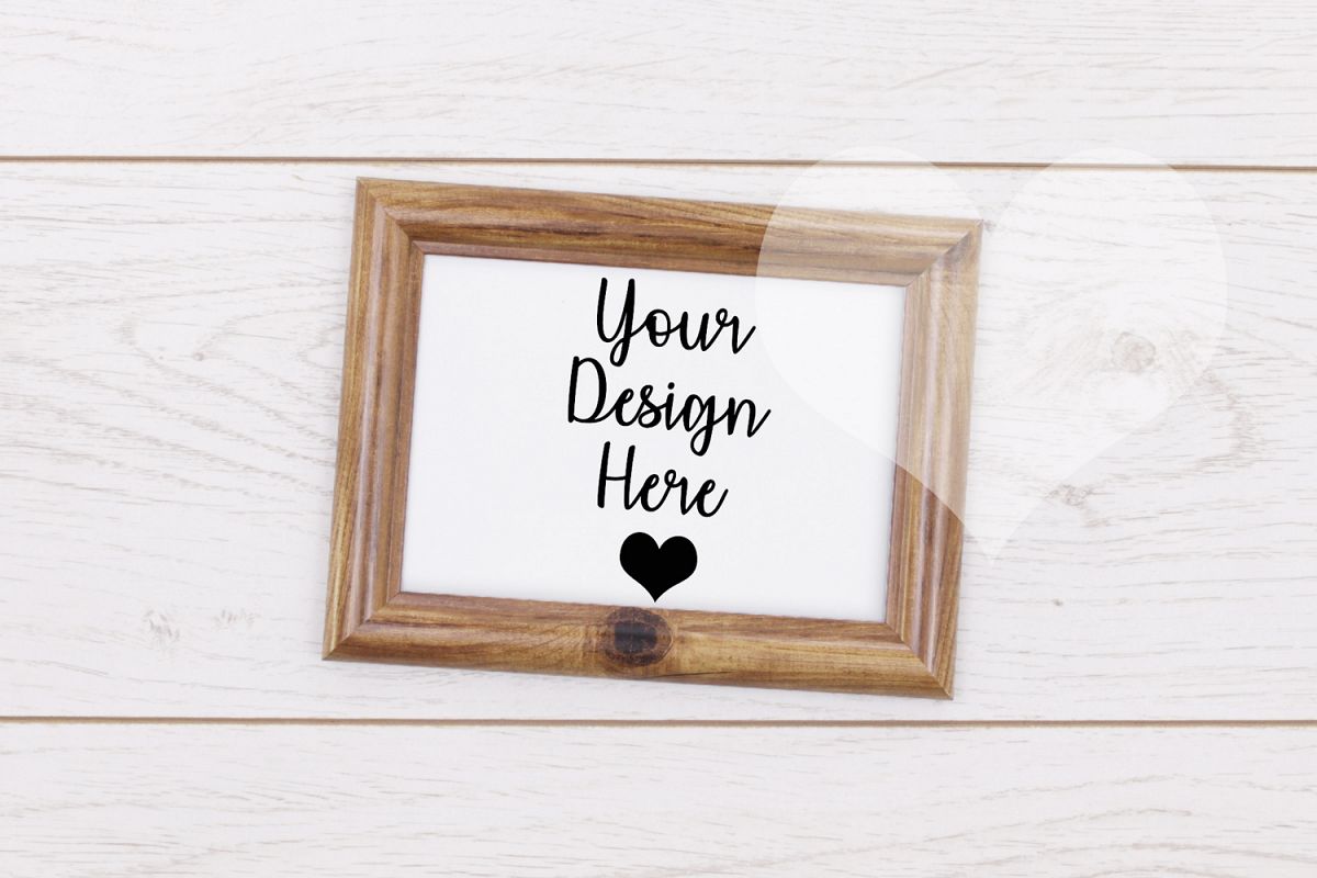 Styled Frame Mockup, Dark Oak Frame Mockup, Stock Photo example image 1