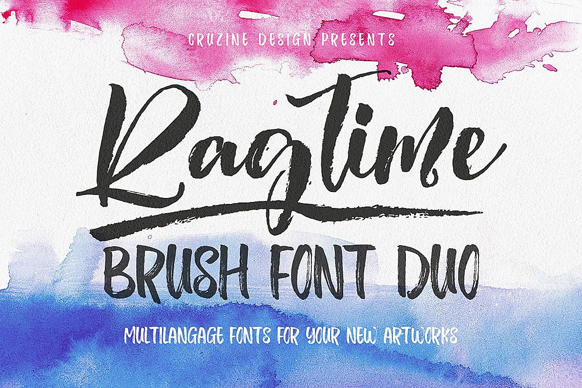 Ragtime - Brush Font Duo example image 1
