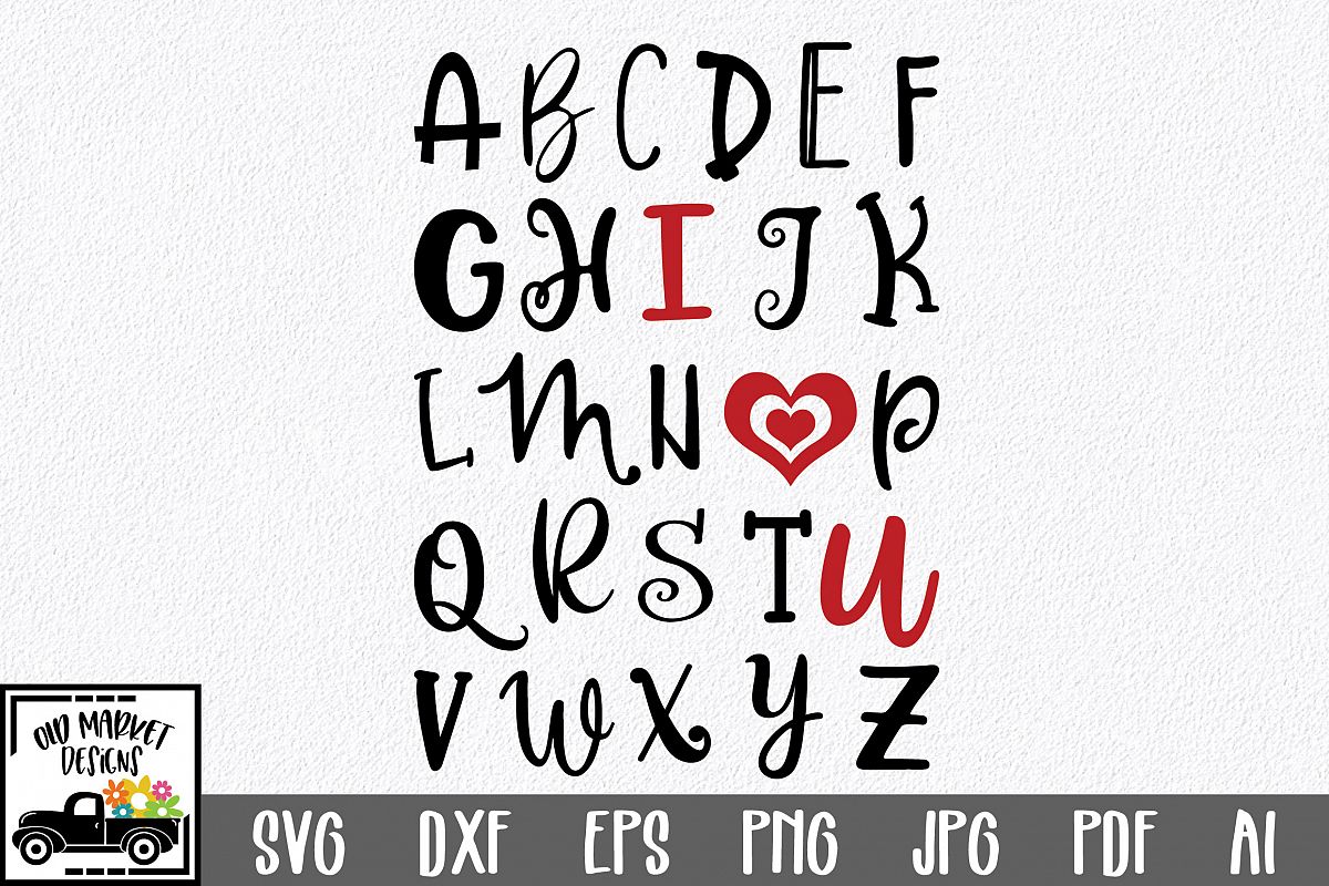 Valentine Abc Svg - 206+ SVG PNG EPS DXF in Zip File