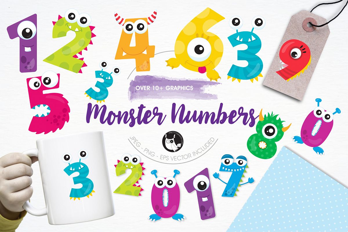 Monster Numbers graphics and illustrations example image 1