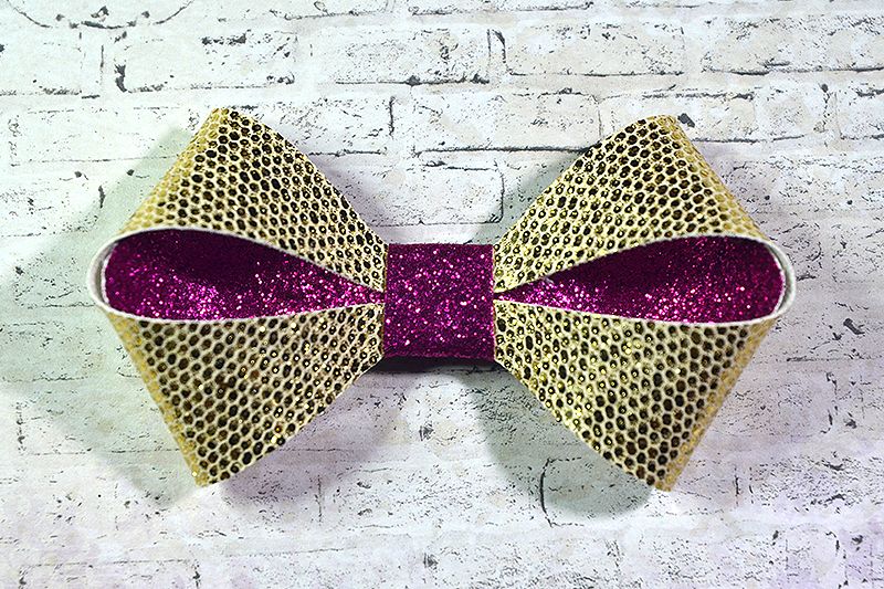Hair bow template SVG, DIY leather bow template example image 1