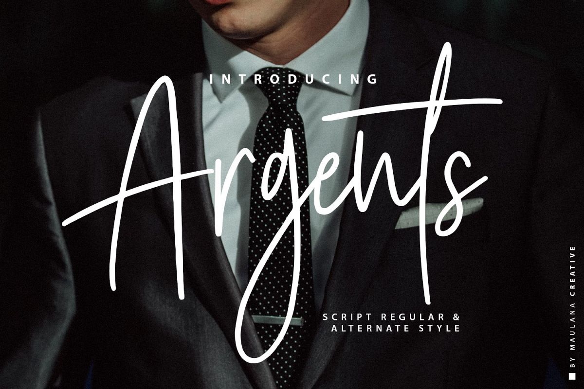 Argents Signature Font example image 1