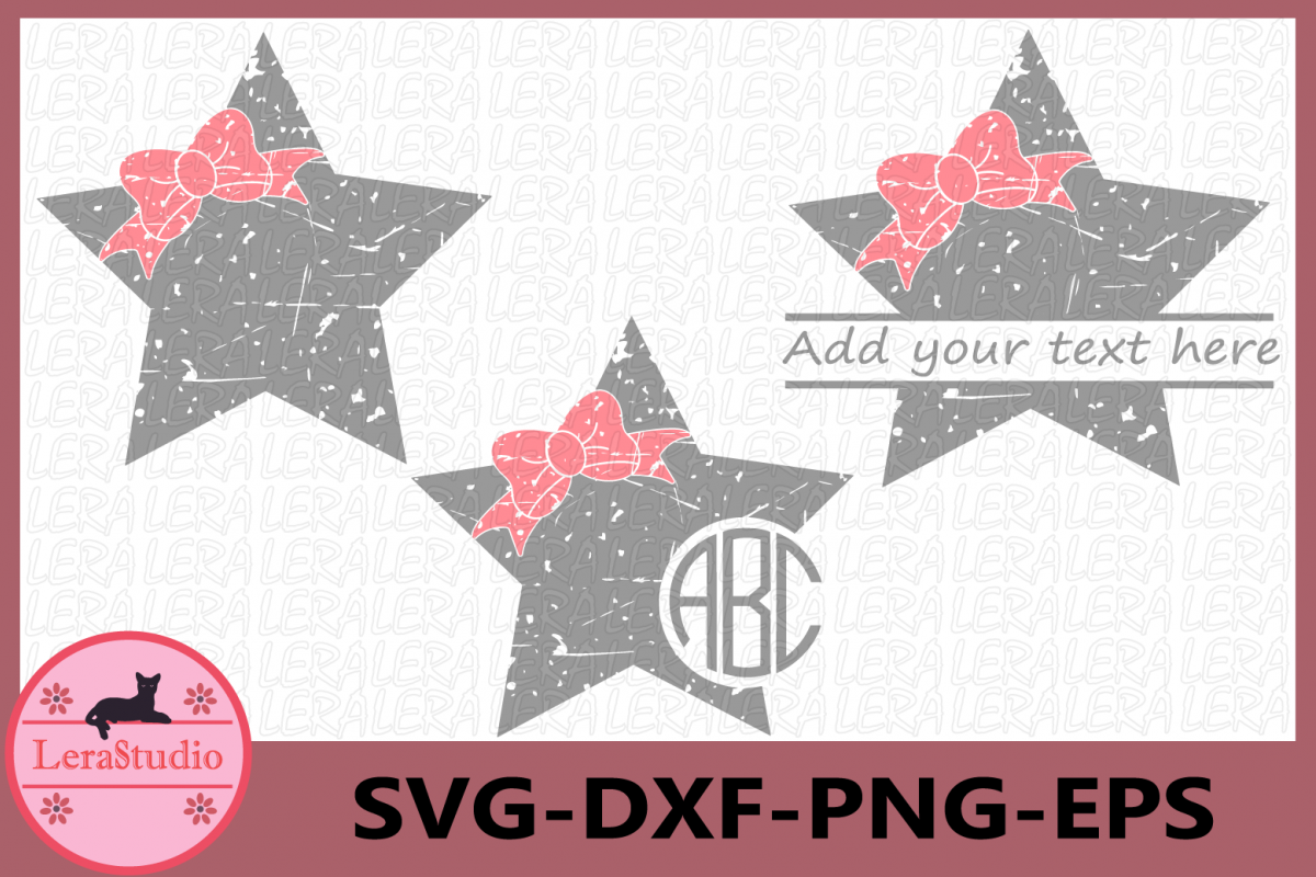 Stars Svg, Star Grunge SVG, Stars Monogram svg, Silhouette example image 1