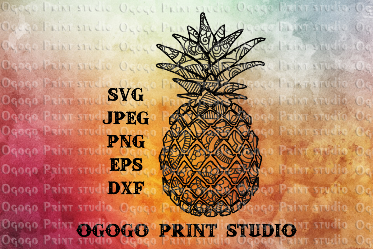 Download Pineapple SVG, Fruit svg, Zentangle SVG, Mandala svg, Cricut