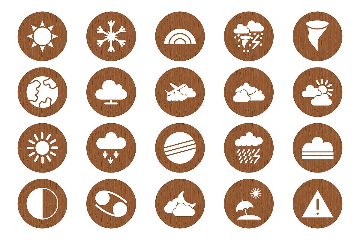 Set Of Weather And Season Icons example image 1