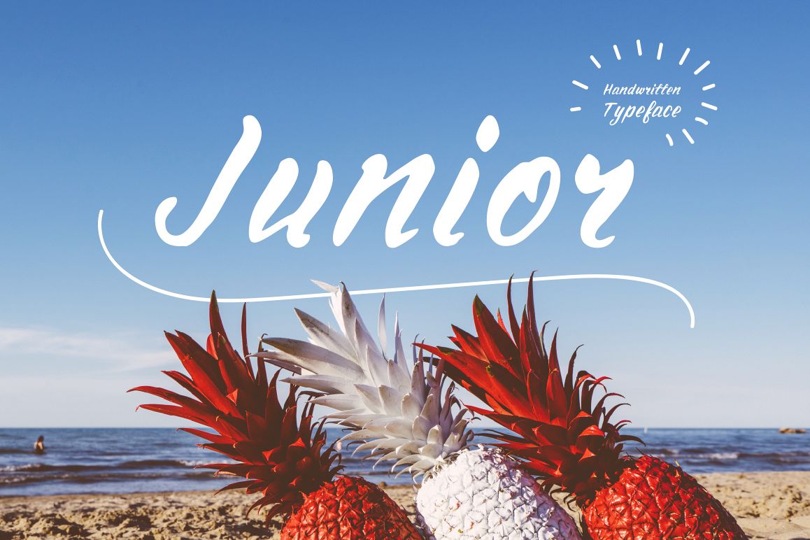 Junior—handwritten font example image 1