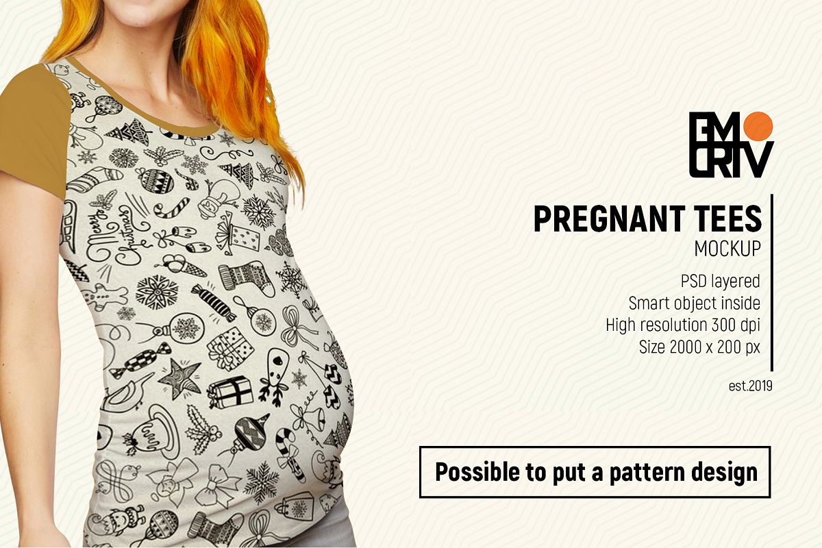Pregnant Tees Mockup example image 1