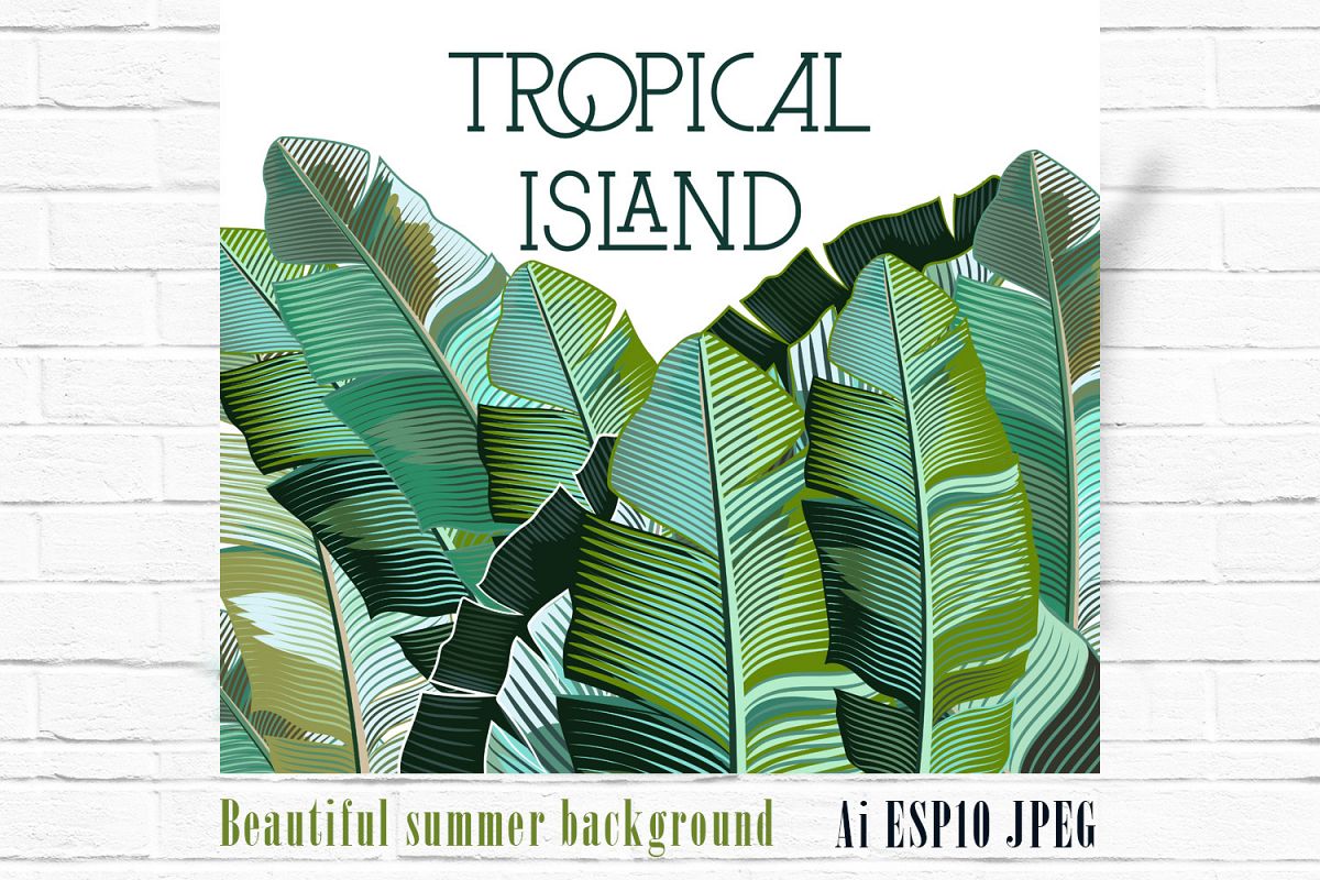 Palm leaf tropical background example image 1